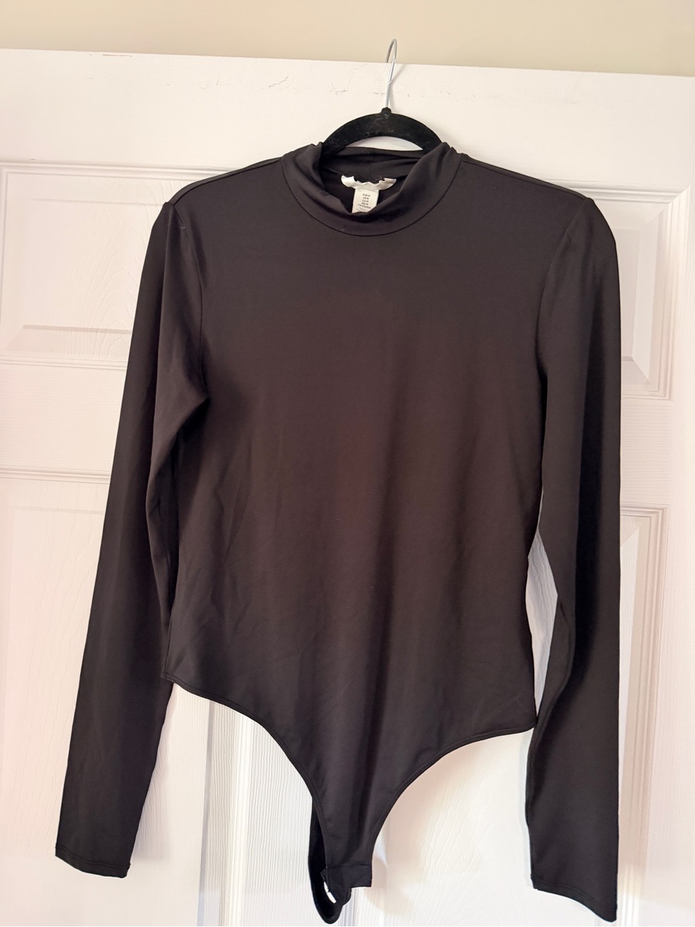 H&M Black Long Sleeve Mock Neck Bodysuit